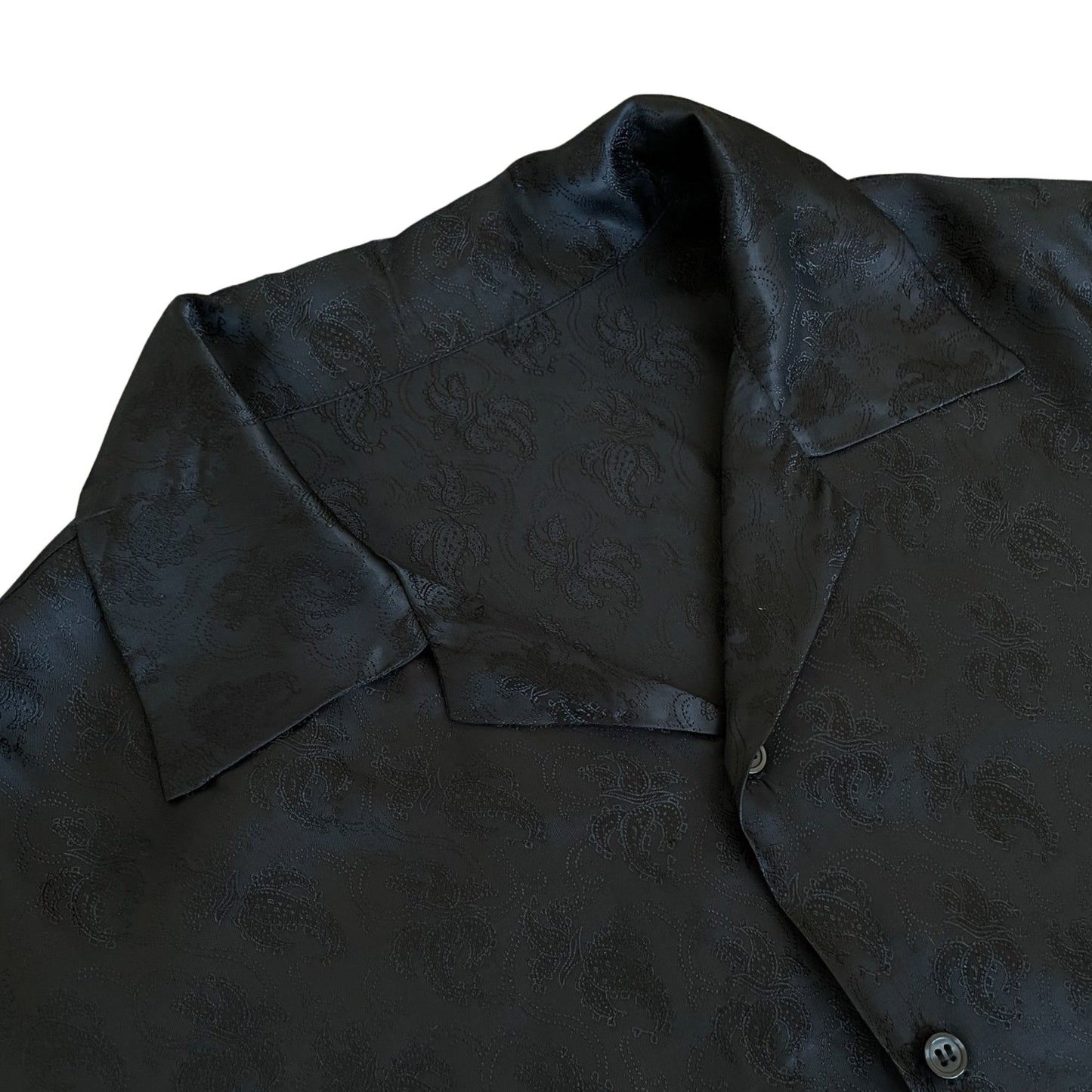 Iridescent Black Paisley Button Down