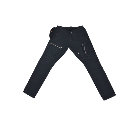 Eroded Black Cargo Pants