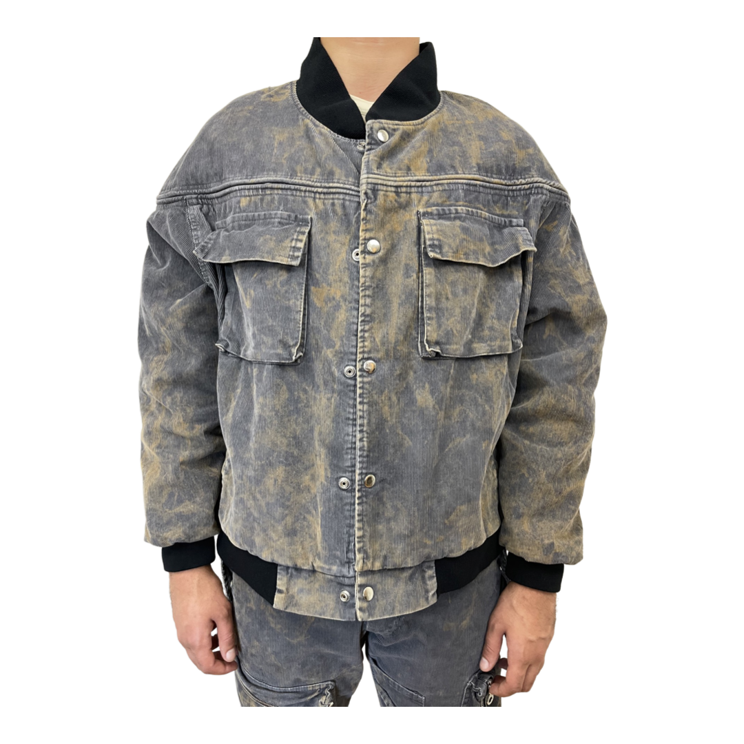 Amber Corduroy Bomber Jacket