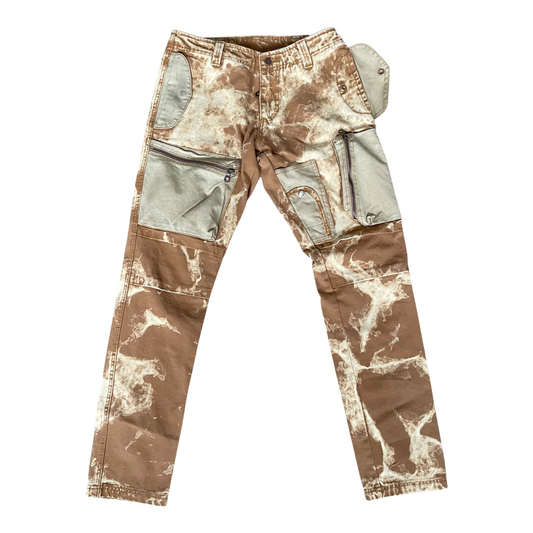 Copper Heavy Marble Two-Tone Cargo Pants