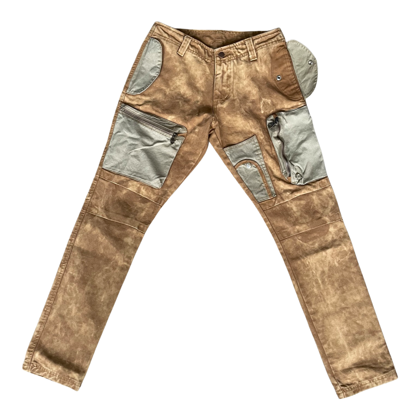 Copper Light Marble Two-Tone Cargo Pants